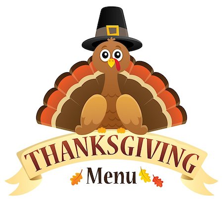 Thanksgiving menu theme image 1 - eps10 vector illustration. Stock Photo - Budget Royalty-Free & Subscription, Code: 400-09032294
