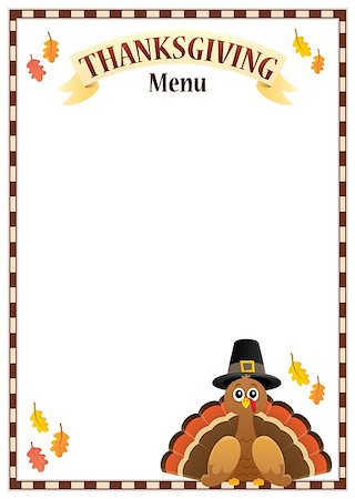Thanksgiving menu theme image 3 - eps10 vector illustration. Stock Photo - Budget Royalty-Free & Subscription, Code: 400-09032296