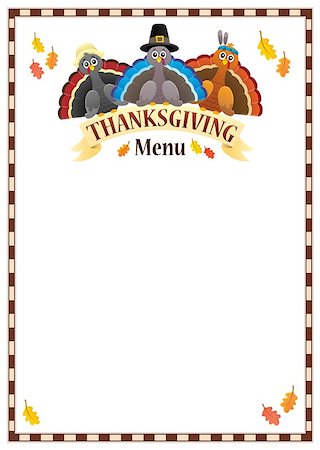 Thanksgiving menu theme image 5 - eps10 vector illustration. Stock Photo - Budget Royalty-Free & Subscription, Code: 400-09032298