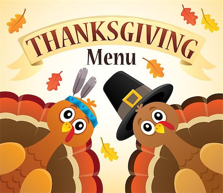 Thanksgiving menu theme image 6 - eps10 vector illustration. Stock Photo - Budget Royalty-Free & Subscription, Code: 400-09032299