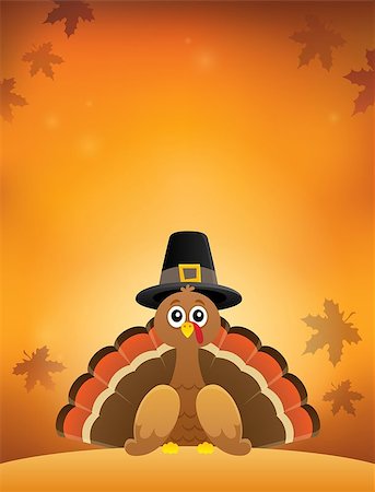 Thanksgiving turkey topic image 1 - eps10 vector illustration. Stock Photo - Budget Royalty-Free & Subscription, Code: 400-09032314