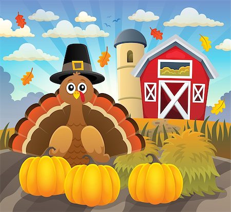 Thanksgiving turkey topic image 2 - eps10 vector illustration. Stock Photo - Budget Royalty-Free & Subscription, Code: 400-09032315