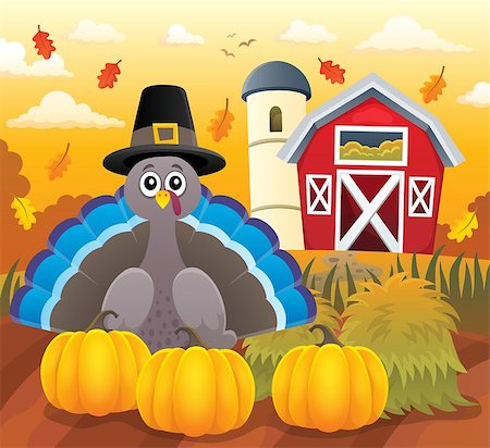 Thanksgiving turkey topic image 3 - eps10 vector illustration. Stock Photo - Budget Royalty-Free & Subscription, Code: 400-09032316
