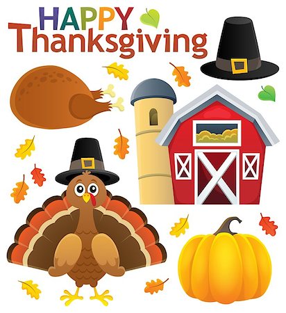 Thanksgiving theme collection 2 - eps10 vector illustration. Stock Photo - Budget Royalty-Free & Subscription, Code: 400-09032310