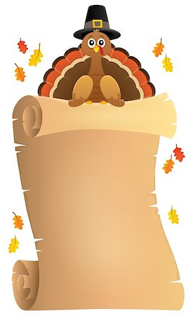 Thanksgiving theme parchment 8 - eps10 vector illustration. Stock Photo - Budget Royalty-Free & Subscription, Code: 400-09032312
