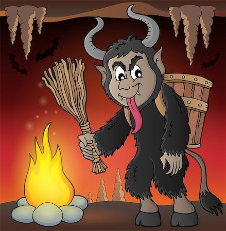 fire tail illustration - Krampus theme image 2 - eps10 vector illustration. Stock Photo - Budget Royalty-Free & Subscription, Code: 400-09032347