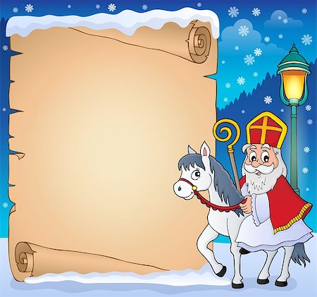 Parchment with Sinterklaas theme 4 - eps10 vector illustration. Stock Photo - Budget Royalty-Free & Subscription, Code: 400-09032365