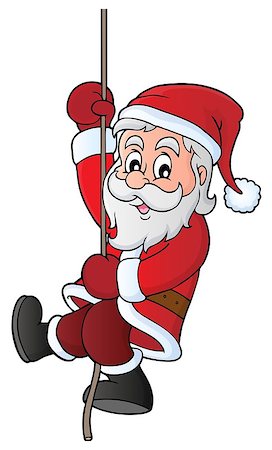 simsearch:400-04144529,k - Climbing Santa Claus theme image 1 - eps10 vector illustration. Fotografie stock - Microstock e Abbonamento, Codice: 400-09032456