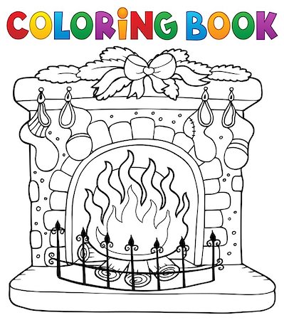 simsearch:400-04240953,k - Coloring book Christmas thematics 6 - eps10 vector illustration. Foto de stock - Super Valor sin royalties y Suscripción, Código: 400-09032468