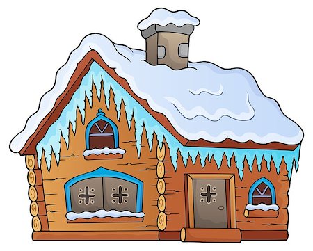 Winter cottage theme image 1 - eps10 vector illustration. Stock Photo - Budget Royalty-Free & Subscription, Code: 400-09032737