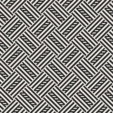 simsearch:400-09050623,k - Vector Seamless Pattern. Modern Stylish Interlacing Lines Texture. Geometric Striped Ornament. Monochrome Linear Braids Fotografie stock - Microstock e Abbonamento, Codice: 400-09045559