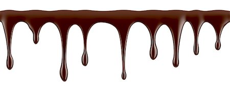 simsearch:400-08372008,k - Melted chocolate dripping on white background Photographie de stock - Aubaine LD & Abonnement, Code: 400-09045720