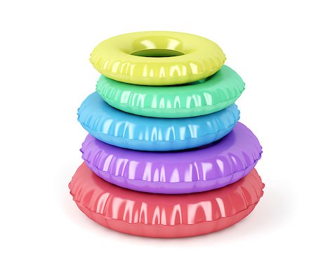 Swim rings with different colors and sizes Stock Photo - Budget Royalty-Free & Subscription, Code: 400-09045917