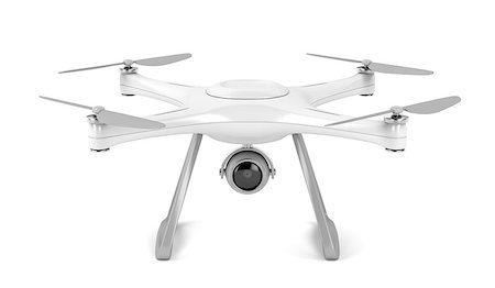 rotor - Unmanned aerial vehicle (drone) on white background Stock Photo - Budget Royalty-Free & Subscription, Code: 400-09046001