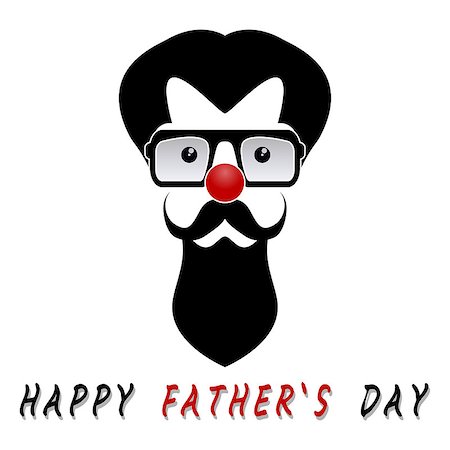 Illustration happy fathers day on white background. Stockbilder - Microstock & Abonnement, Bildnummer: 400-09046048