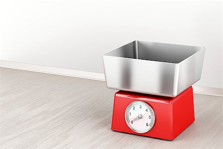 Mechanical weight scale in the kitchen Stock Photo - Budget Royalty-Free & Subscription, Code: 400-09046164