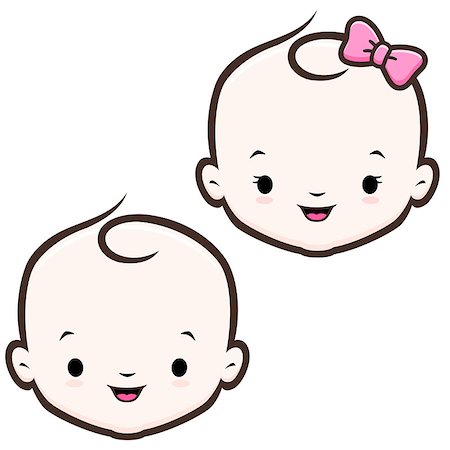Cartoon icon vector baby face for design element Foto de stock - Super Valor sin royalties y Suscripción, Código: 400-09046194
