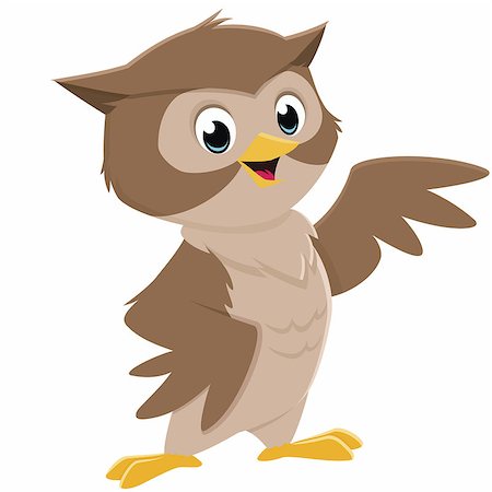 Vector cartoon illustration of a happy smiling owl Foto de stock - Super Valor sin royalties y Suscripción, Código: 400-09046217