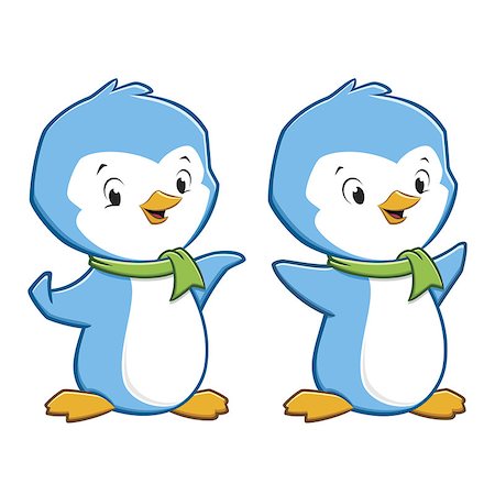 Vector illustration of cute cartoon baby penguins Foto de stock - Super Valor sin royalties y Suscripción, Código: 400-09046219