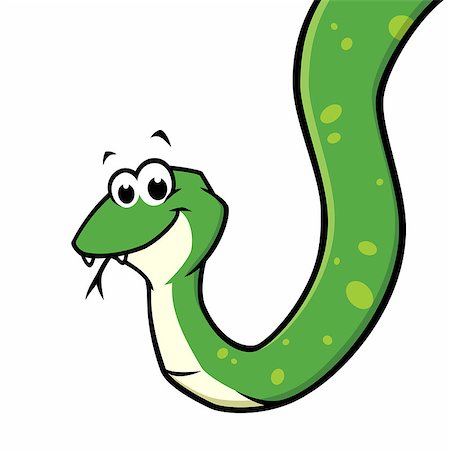 Cartoon vector illustration of a green  snake for design element Foto de stock - Super Valor sin royalties y Suscripción, Código: 400-09046221