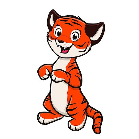 simsearch:400-09049781,k - Vector illustration of a cute baby tiger cub for design element Foto de stock - Super Valor sin royalties y Suscripción, Código: 400-09046223