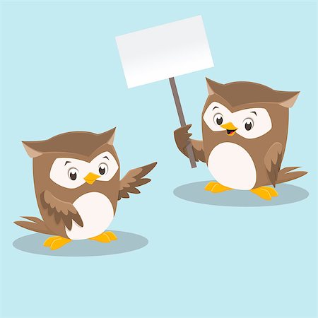 Vector illustration of cute owls for design element Foto de stock - Super Valor sin royalties y Suscripción, Código: 400-09046236