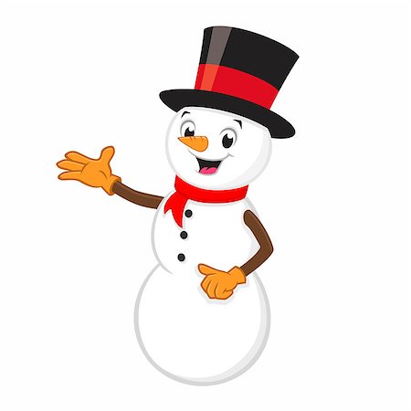 Vector illustration of cartoon snowman for design element Foto de stock - Super Valor sin royalties y Suscripción, Código: 400-09046239