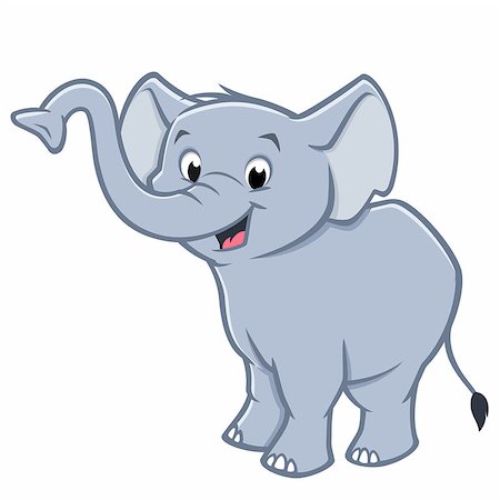 Vector illustration of a cute baby elephant for design element Foto de stock - Super Valor sin royalties y Suscripción, Código: 400-09046230