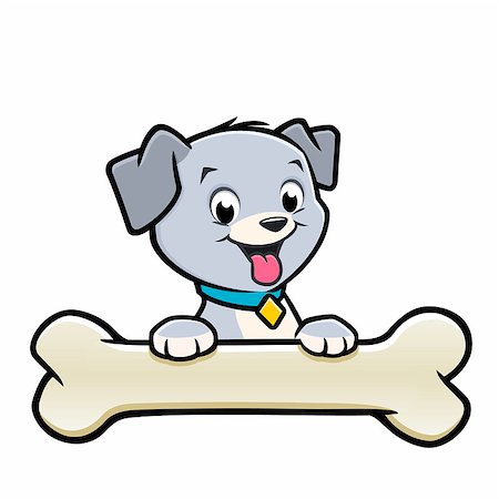 simsearch:400-09049781,k - Vector illustration of a cute puppy with bone for design element Foto de stock - Super Valor sin royalties y Suscripción, Código: 400-09046244