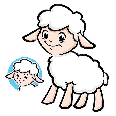 simsearch:400-09049781,k - Vector illustration of a cute lamb for design element Foto de stock - Super Valor sin royalties y Suscripción, Código: 400-09046276