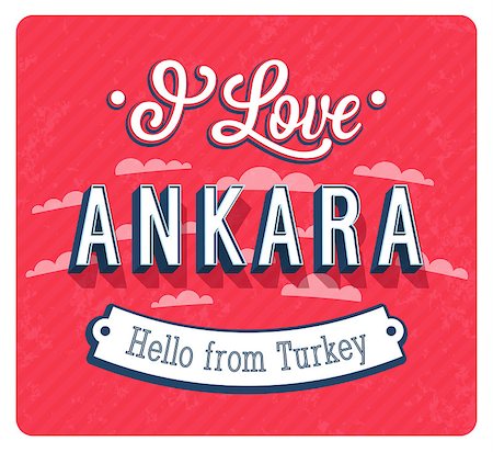 simsearch:400-07062063,k - Vintage greeting card from Ankara - Turkey. Vector illustration. Stock Photo - Budget Royalty-Free & Subscription, Code: 400-09046349