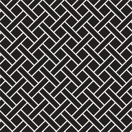 simsearch:400-09045556,k - Seamless woven stripes lattice pattern. Modern stylish texture. Repeating abstract background with interlacing lines. Simple monochrome grid Stockbilder - Microstock & Abonnement, Bildnummer: 400-09046574
