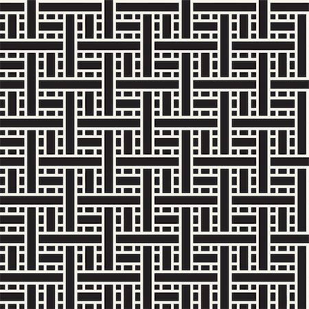 simsearch:400-08415945,k - Seamless woven stripes lattice pattern. Modern stylish texture. Repeating abstract background with interlacing lines. Simple monochrome grid Stockbilder - Microstock & Abonnement, Bildnummer: 400-09046573