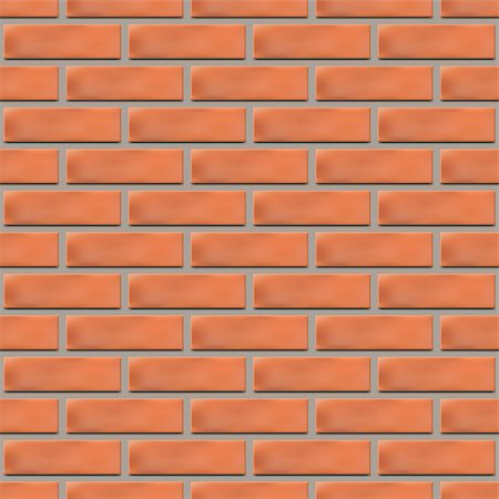 simsearch:400-08224001,k - Repeating background from a set of orange bricks, grunge seamless texture of the wall, vector illustration. Photographie de stock - Aubaine LD & Abonnement, Code: 400-09046817