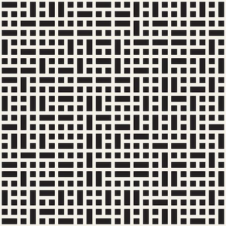 simsearch:400-08415945,k - Vector seamless pattern. Mesh repeating texture. Linear grid with chaotic shapes. Stylish geometric lattice modern design Stockbilder - Microstock & Abonnement, Bildnummer: 400-09046872
