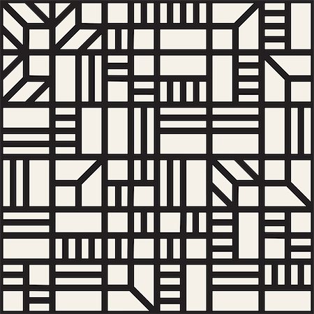 simsearch:400-08415945,k - Vector seamless pattern. Mesh repeating texture. Linear grid with chaotic shapes. Stylish geometric lattice modern design Stockbilder - Microstock & Abonnement, Bildnummer: 400-09046873