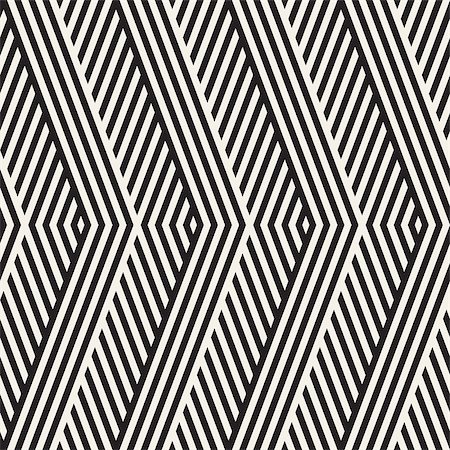 simsearch:400-09050623,k - Abstract ZigZag Parallel Stripes. Stylish Ethnic Ornament. Vector Seamless Pattern. Repeating Monochrome Background Fotografie stock - Microstock e Abbonamento, Codice: 400-09046883