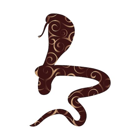 deadly snake vipers - Cobra snake reptile color silhouette animal. Vector Illustrator. Stock Photo - Budget Royalty-Free & Subscription, Code: 400-09046925