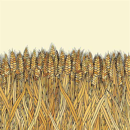 simsearch:400-04736849,k - abstract vector cartoon doodle wheat seamless pattern Stockbilder - Microstock & Abonnement, Bildnummer: 400-09047283