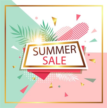 simsearch:400-06325568,k - Abstract vector background for seasonal summer sale. Shining banner in retro style. Stockbilder - Microstock & Abonnement, Bildnummer: 400-09047361