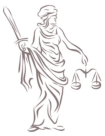 Femida with with a sword and scales, lady justice, goddess and symbol of justice Photographie de stock - Aubaine LD & Abonnement, Code: 400-09047373