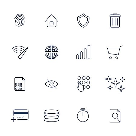 simsearch:400-07675541,k - Simple internet icons set. Universal internet icons. EPS 10 Stock Photo - Budget Royalty-Free & Subscription, Code: 400-09047603