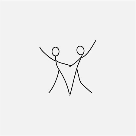 elements of dance action cartoon - Cartoon icons of sketch little dancing vector people in cute miniature scenes. Stock Photo - Budget Royalty-Free & Subscription, Code: 400-09047955