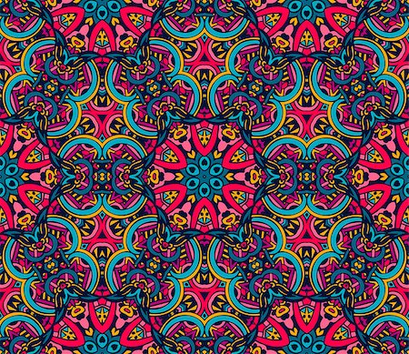simsearch:400-08616384,k - festive geometric kaleidoscopic seamless pattern ethnic tribal background Stockbilder - Microstock & Abonnement, Bildnummer: 400-09048138