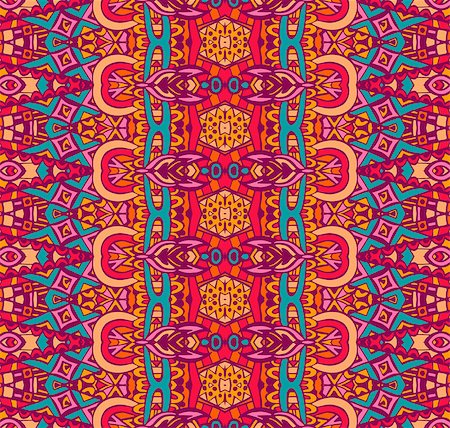 ethnic tribal festive pattern for fabric. Abstract geometric colorful seamless pattern ornamental. Stockbilder - Microstock & Abonnement, Bildnummer: 400-09048139