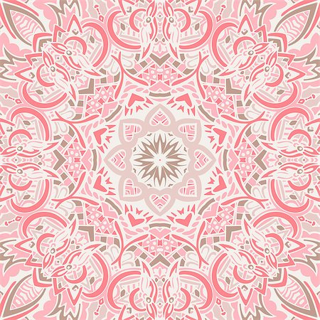 abstract geometric tiles bohemian ethnic seamless pattern ornamental. Hand drawn graphic print Stockbilder - Microstock & Abonnement, Bildnummer: 400-09048142