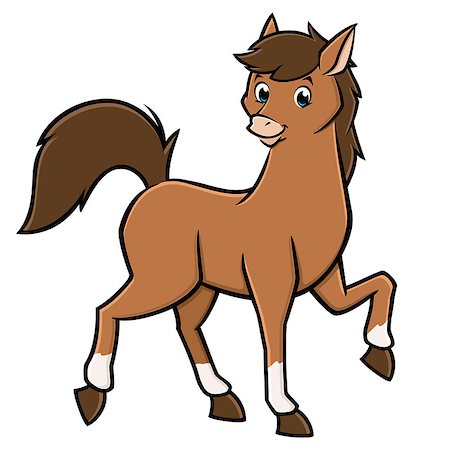ranch cartoon - Vector illustration of a cute baby horse for design element Stock Photo - Budget Royalty-Free & Subscription, Code: 400-09048242