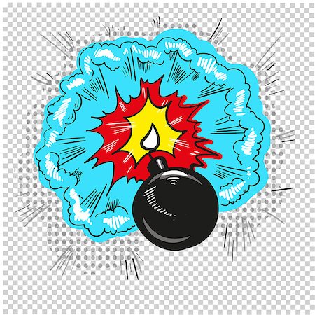 simsearch:400-06744898,k - old bomb starting to explode comic book design vector Stock Photo - Budget Royalty-Free & Subscription, Code: 400-09048395