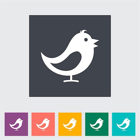 seagull and dove - Bird flat icon. Vector illustration EPS. Stock Photo - Budget Royalty-Free & Subscription, Code: 400-09048404