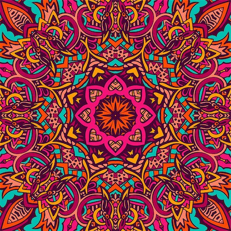 festive seamless pattern doodle mandala Stockbilder - Microstock & Abonnement, Bildnummer: 400-09048454